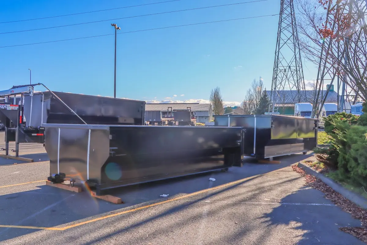 Roll-off dumpster ready for waste disposal at job site for 20 Yard Dumpster Rental in Summit